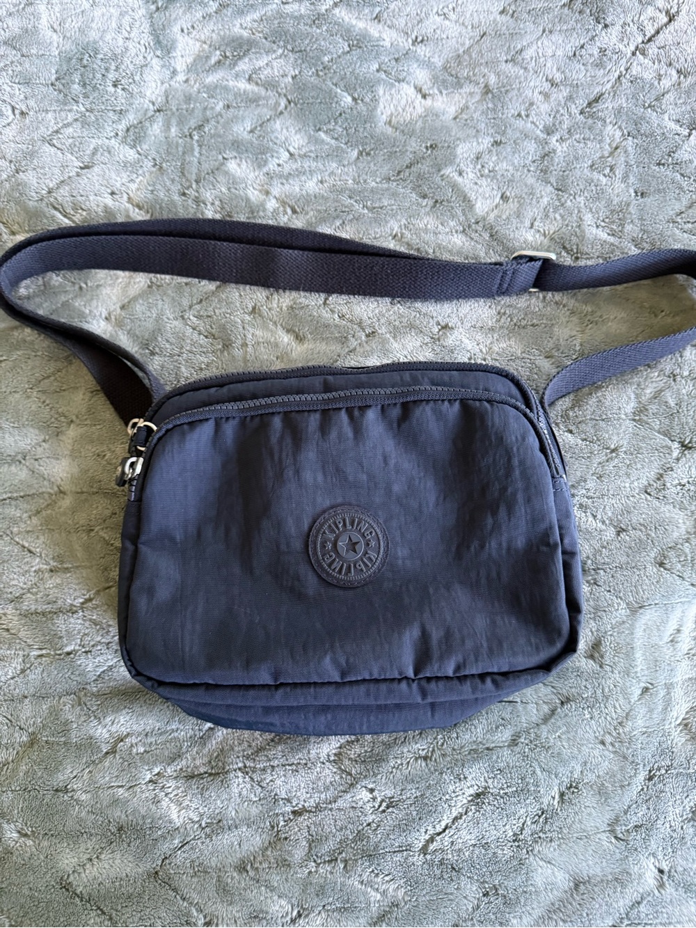 Kipling Navy Blue Shamane Crossbody Bag with Adjustable Strap